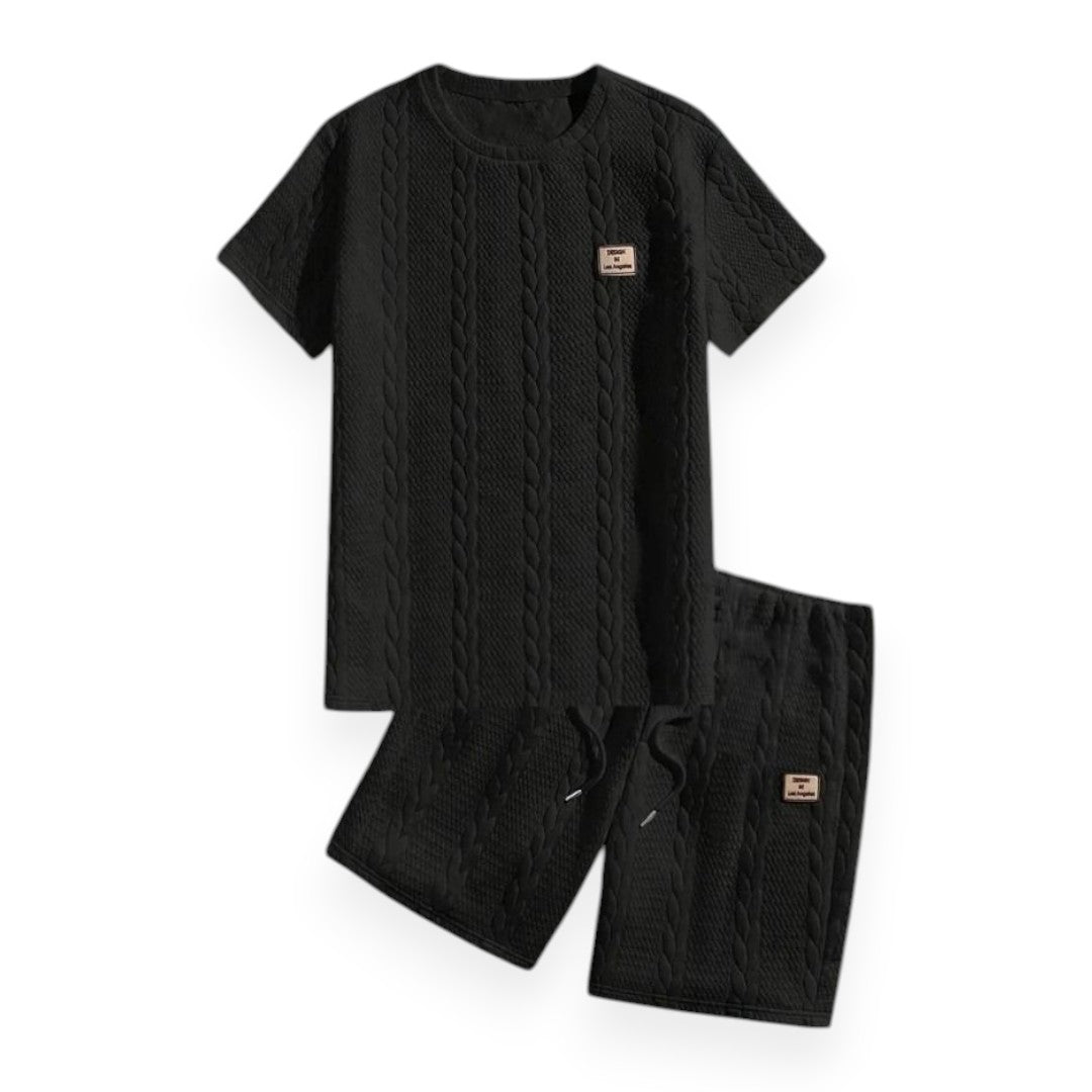 Conjunto Acolchado "Ónix" de Punto Trenzado