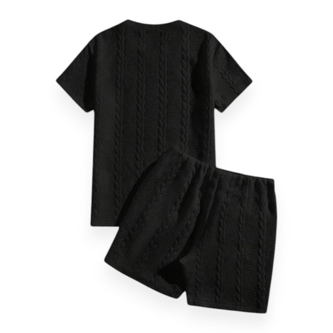 Conjunto Acolchado "Ónix" de Punto Trenzado