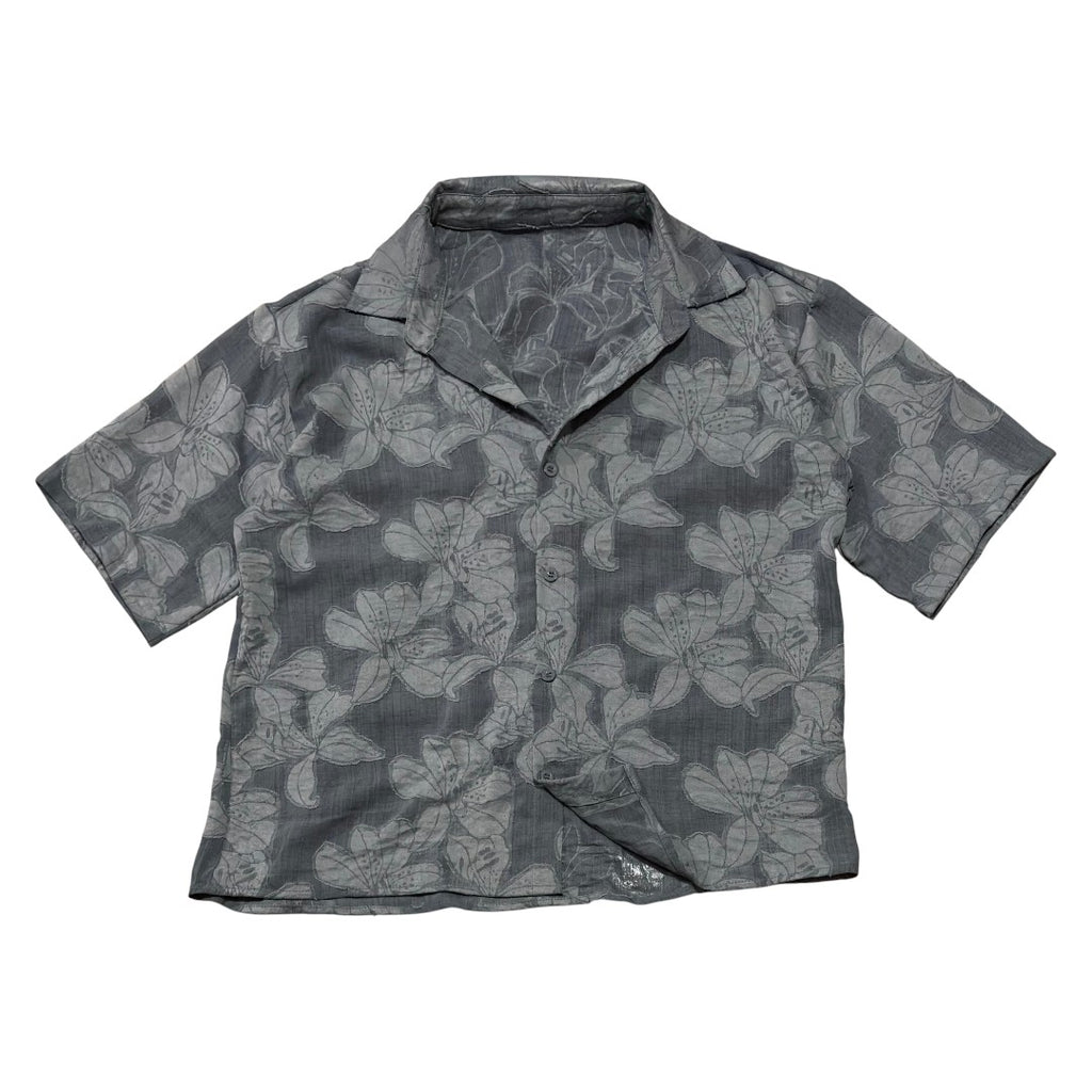 Camisa Holgada "Midnight Bloom" - Grey Edition