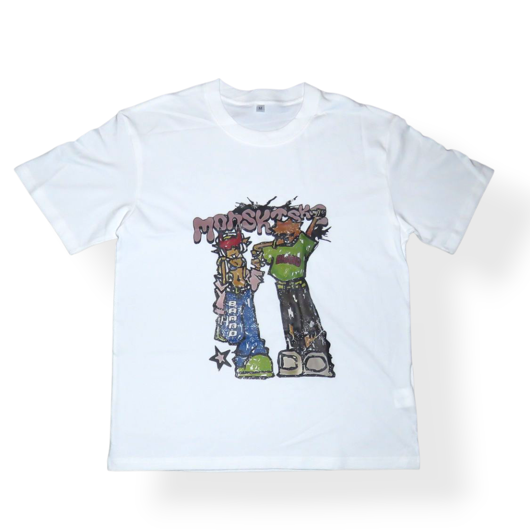 Camiseta Oversize "Urban Duo" - White Edition